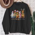 Lumières De Noël Drôles Poules Animaux De La Ferme De Noël Sweater e Cadeaux pour les femmes âgées