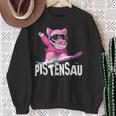 Lustiges Kostüm Apres Skifahren Snowboarden Wild Pisten-Sau Sweatshirt Geschenke für alte Frauen