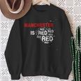 Manchester Is Red United Football Fans Slogan Sweatshirt Geschenke für alte Frauen