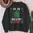 Marijuana Ho Ho Hold My Joint Ugly Christmas Jumper Sweatshirt Geschenke für alte Frauen