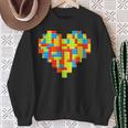 Master Builder Block Brick Building Heart Valentines Day Boy Sweatshirt Gifts for Old Women