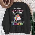 Mein Menschen Bin Einhorn For Carnival Sweatshirt Geschenke für alte Frauen