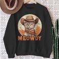 Meowdy Cat Meow Cowboy Hat Country Music Texas Sweatshirt Geschenke für alte Frauen