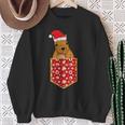 Merry Christmas Forest Animal Chest Pocket Squirrel Sweatshirt Geschenke für alte Frauen