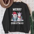 Merry Christmas Santa Hat Gnome Unicorn Xmas Party Christmas Sweatshirt Geschenke für alte Frauen