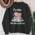 Merry Christmas Snowman Christmas Bear Christmas Eve Sweatshirt Geschenke für alte Frauen