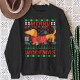 Merry Woofmas Dachshund Christmas Jumper Sweatshirt Geschenke für alte Frauen