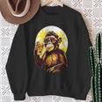 Mono Bebiendo Cerveza Bebedor De Cerveza Divertido Gorila Borracho Sim Camisa de entrenamiento Regalos para ancianas