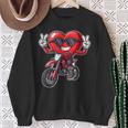 Motocross Heart Dirt Bike Valentines Day Motorcycle Boys Sweatshirt Gifts for Old Women