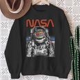 Nasaintage Astronaut Moon Walk Reflection Graphic Sweatshirt Geschenke für alte Frauen