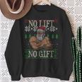 No Lift No Santa Claus Ugly Christmas Gym Workout X-Mas Sweatshirt Gifts for Old Women