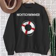 No Swimmer Lifebuoy Swimming Pool Swimming Sweatshirt Geschenke für alte Frauen