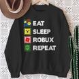 Noob And Professional Gamer Eat Sleep Robux Repeat Sweatshirt Gifts for Old Women