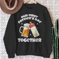 Nuestro Primer Día Del Padre Juntos Botella Cerveza Artesanal Camisa de entrenamiento Regalos para ancianas