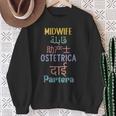 Nurse Midwife All Languages Future Midwife Student Thank You Sweatshirt Gifts for Old Women