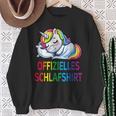 Official Sleep Unicorn Pyjamas Unicorn Sweatshirt Geschenke für alte Frauen