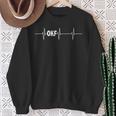 Okf Heartbeat Location Control Sweatshirt Geschenke für alte Frauen