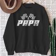 Papa Pit Crew Family Racing Birthday Race Car Sweatshirt Gifts for Old Women