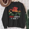 Papasaurus Día Del Padre Dinosaurios Tyrannosaurus Rex Divertido Papa Camisa de entrenamiento Regalos para ancianas