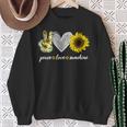 Peace Love Tournesol Hippie Amoureux De Tournesol Sweater e Cadeaux pour les femmes âgées