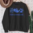 Peace Love Wildcats Kentucky Ky Pride Grunge Sweatshirt Gifts for Old Women