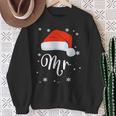 Pijamas Navideños A Juego Para Parejas Mr And Mrs Claus Camisa de entrenamiento Regalos para ancianas
