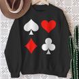 Playing Cards Skat Card Game Poker Costume Carnival Fancy Dress Sweatshirt Geschenke für alte Frauen