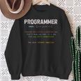 Programmer Definition Computer Skills Programmer S Sweatshirt Geschenke für alte Frauen