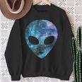 Psychedelic Alien Head Cosmic Galaxy Trippy Outer Space Sweatshirt Geschenke für alte Frauen