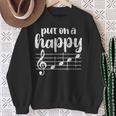 Put On A Happy Face Music Gráfico Divertido Para El Músico Camisa de entrenamiento Regalos para ancianas