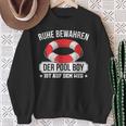 Quiet Keep The Pool Boy Lifeguard Pool Boy Sweatshirt Geschenke für alte Frauen