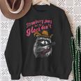 Quirky Raccoon Sweatshirt - Playful Strawberry Jam Theme Gifts for Old Women