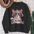 Raccoon Cookie Lover Sweatshirt - Unisex Small - Fun Casual Wear Gifts for Old Women