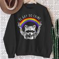 Raccoon LGBTQ Pride Sweatshirt - Rainbow Theme for Equality Gifts for Old Women