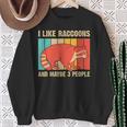Raccoon Lover Sweatshirt - Introvert Unisex Cozy Style Gifts for Old Women