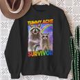 Raccoon Tummy Ache Survivor | Small Sweatshirt | Casual Comfort Gifts for Old Women