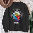 Rainbow Resist Trump Anti-Trump LGBT Gay Pride Tee Sweatshirt Gifts for Old Women