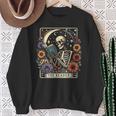 The Reader Tarot Card Skeleton Reading Book Bookworm Bookish Sweatshirt Gifts for Old Women