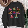 Reindeer Yoga Santa Xmas Meditation Chakra Christmas Sweatshirt Geschenke für alte Frauen