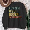 Roger Lustiger Spruch Nameorname Sweatshirt Geschenke für alte Frauen