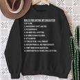 Rules For Dating My Daughter Dad Daughter On Back Sweatshirt Gifts for Old Women