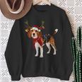 Santa Claus Beagle Reindeer Light Christmas Sweatshirt Geschenke für alte Frauen