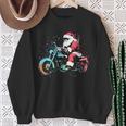 Santa Claus Motorcycle Vintage Christmas Biker Lover Sweatshirt Gifts for Old Women