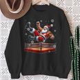 Santa Wrestling Christmas Wrestler Matching Sport Lover Sweatshirt Geschenke für alte Frauen