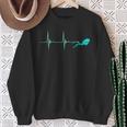 Scuba Diver Heartbeat Deep Diving EKG Pulseline Dive Sweatshirt Gifts for Old Women