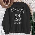 Sei Mutig Und Stark Josua 19 Sweatshirt Geschenke für alte Frauen