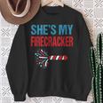 She's My Firecracker 4th Of July Fireworks Matching Couples Sweatshirt Gifts for Old Women