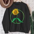 Signe De Paix Tournesol 60S 70S Hippie Fleur Symbole De Paix Sweater e Cadeaux pour les femmes âgées