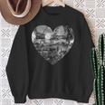 Silver Disco Ball Heart Sweatshirt Geschenke für alte Frauen