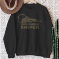 Sniper Ghillie Suit And Crosshair Military Sweatshirt Geschenke für alte Frauen